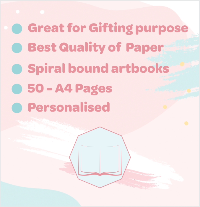 Watercolor Animals Personalised Art Book