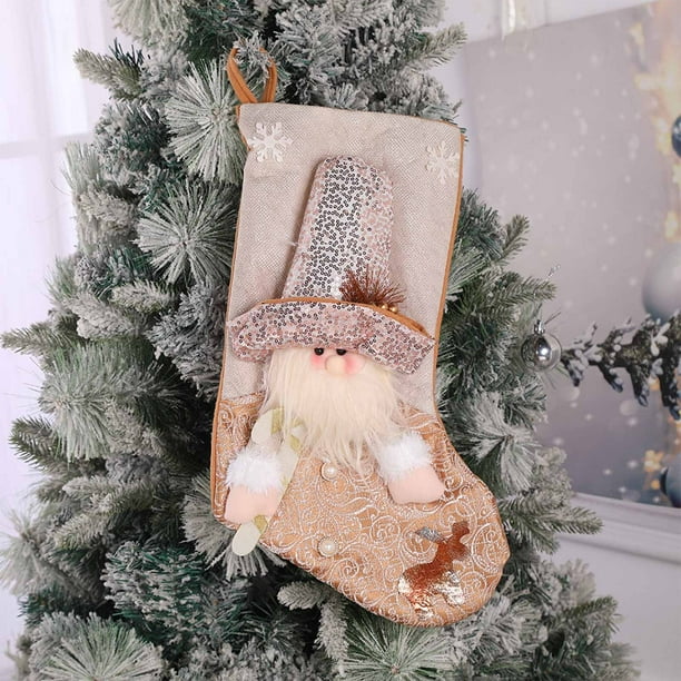 Blush & Gold Wonderland Stocking - Santa