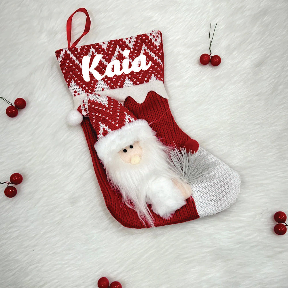 Babble Wrap Crochet Comfort Mini Stocking (Santa)