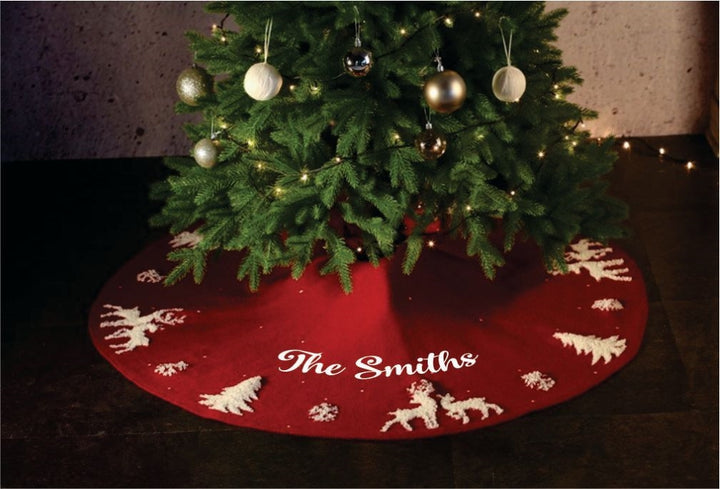 Babble Wrap 50" Tree Skirt- Snowflake Swirl