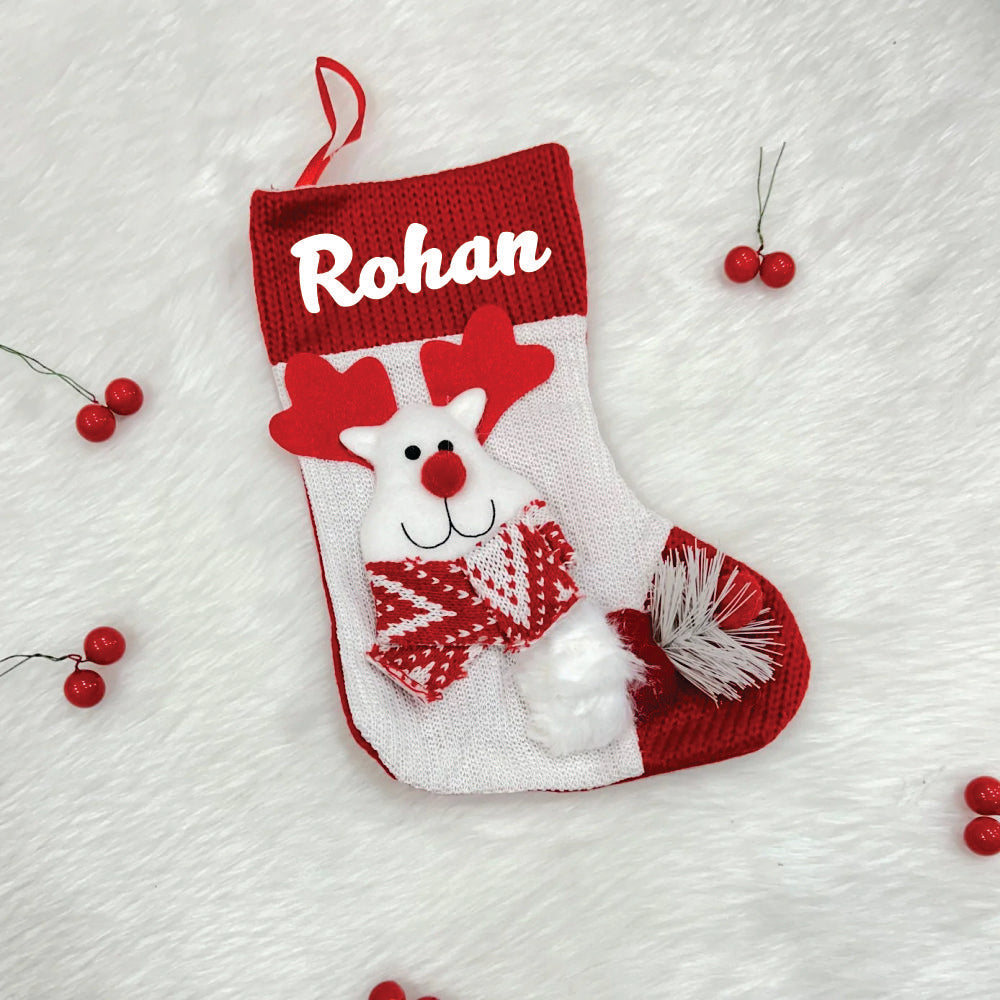 Babble Wrap Crochet Comfort Mini Stocking (Reindeer)