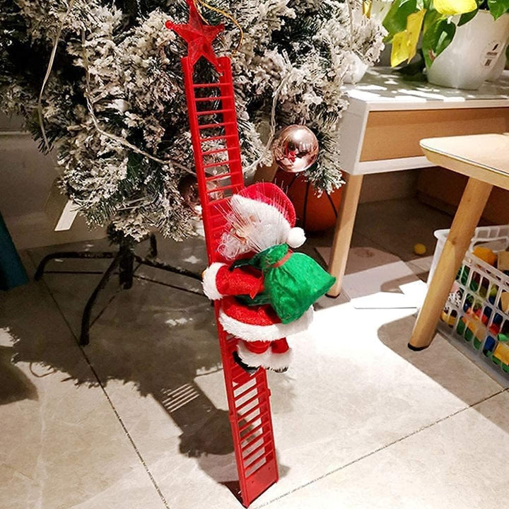 2 ft Musical Tree Climbing Santa - Red Rise