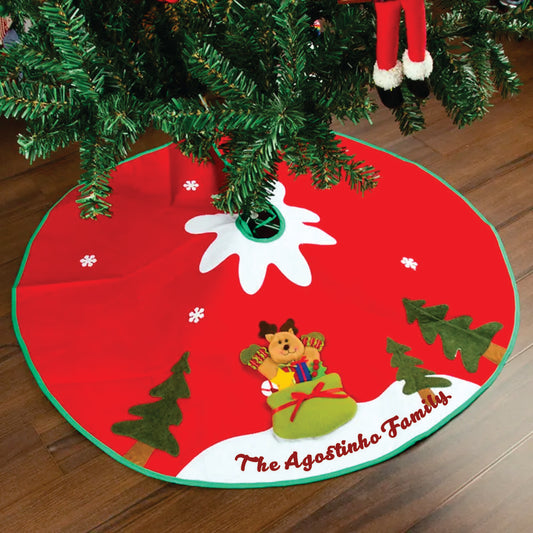 Babble Wrap 42" Tree Skirt - Reindeer Fun