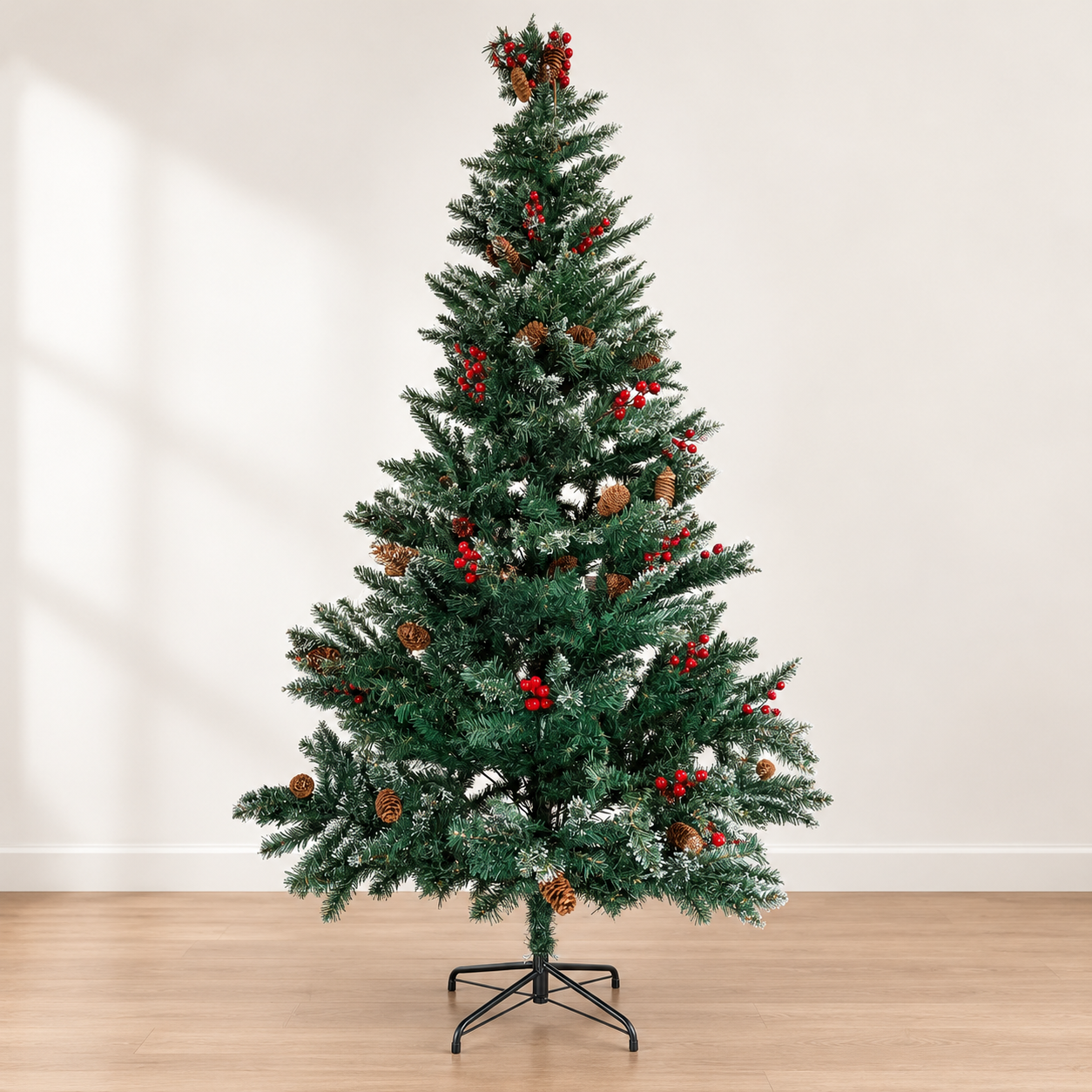 6ft Luxe Woodland Berry & Pinecone Christmas Tree