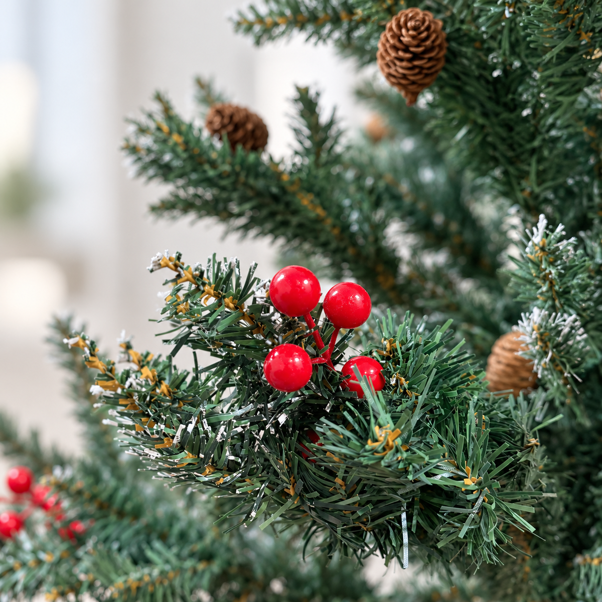 6ft Luxe Woodland Berry & Pinecone Christmas Tree