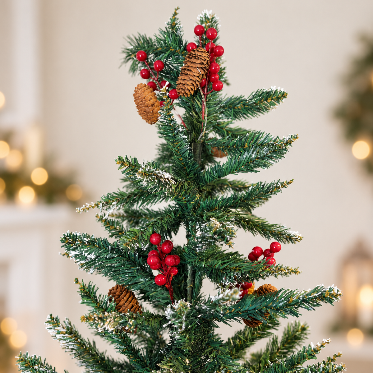 6ft Luxe Woodland Berry & Pinecone Christmas Tree