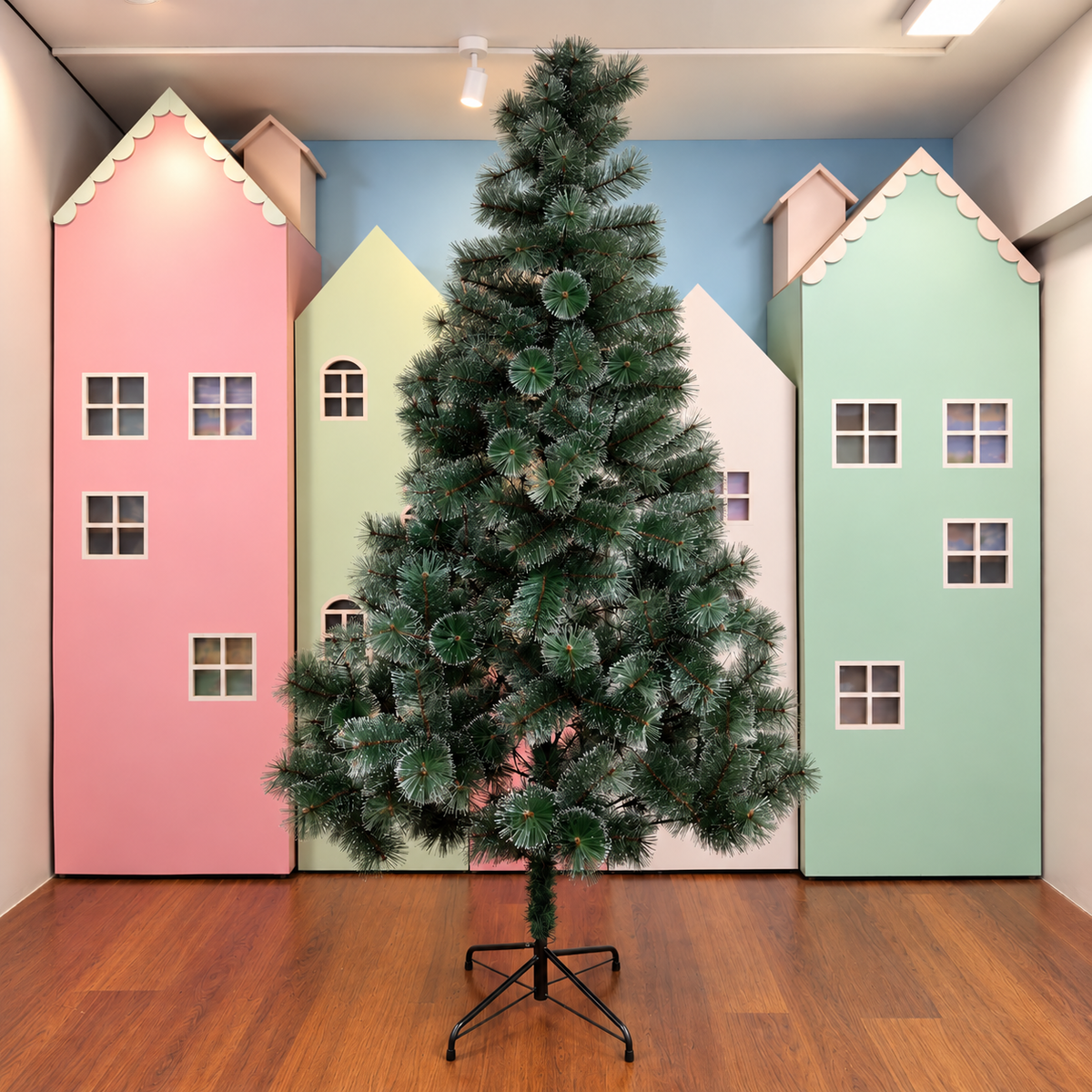 7ft Alpine Frost Evergreen Christmas Tree