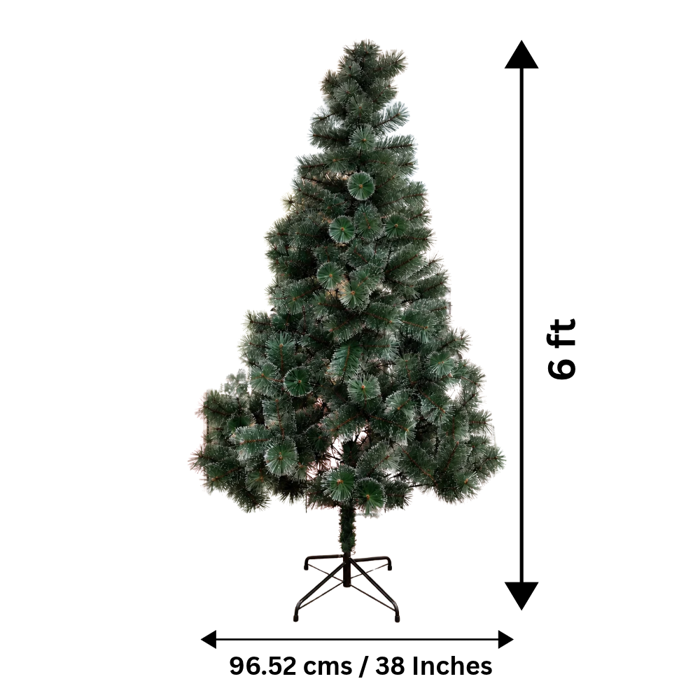 6ft Alpine Frost Evergreen Christmas Tree
