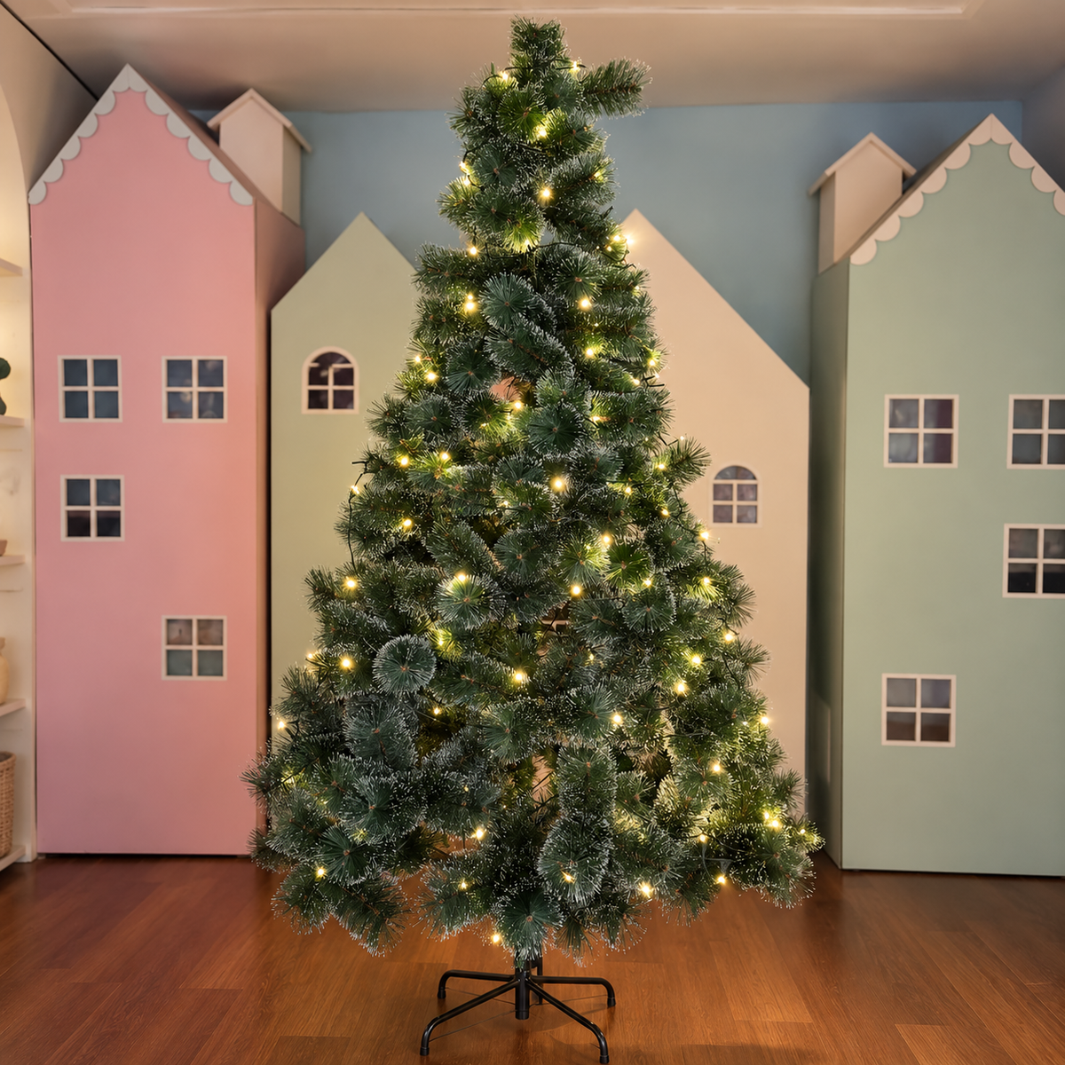 6ft Alpine Frost Evergreen Christmas Tree