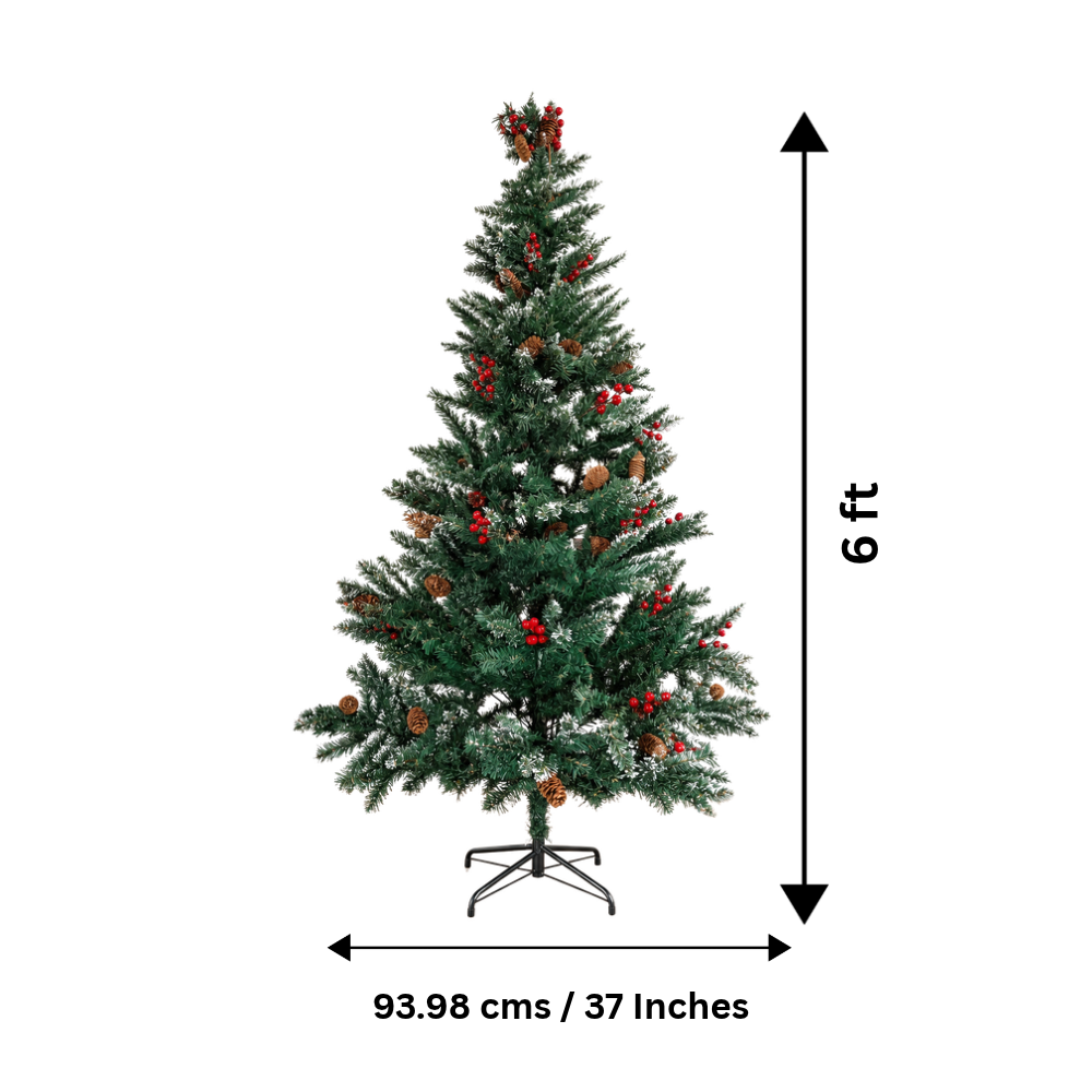 6ft Luxe Woodland Berry & Pinecone Christmas Tree