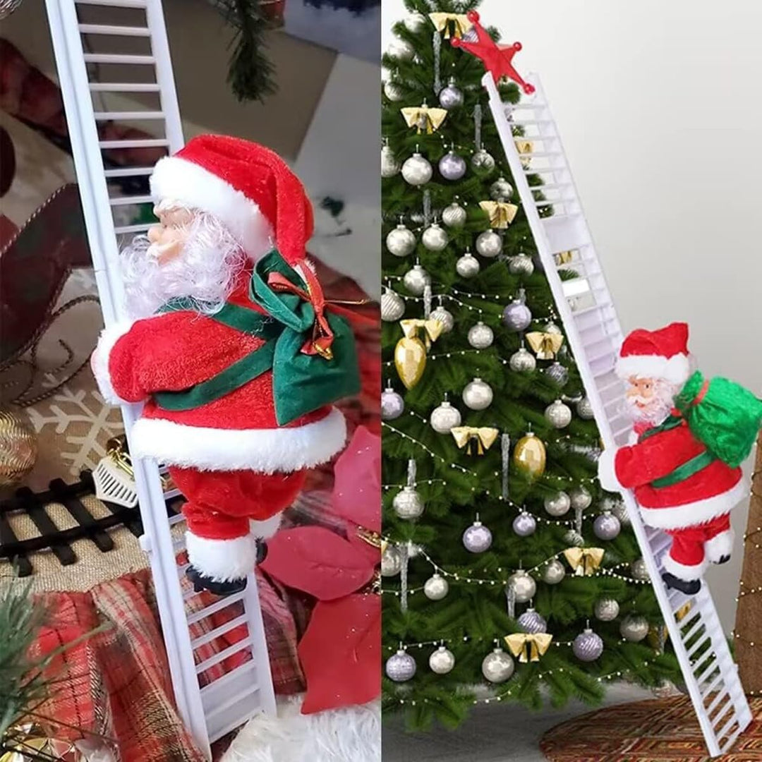 2 Ft Musical Tree Climbing Santa - Snowy Rise