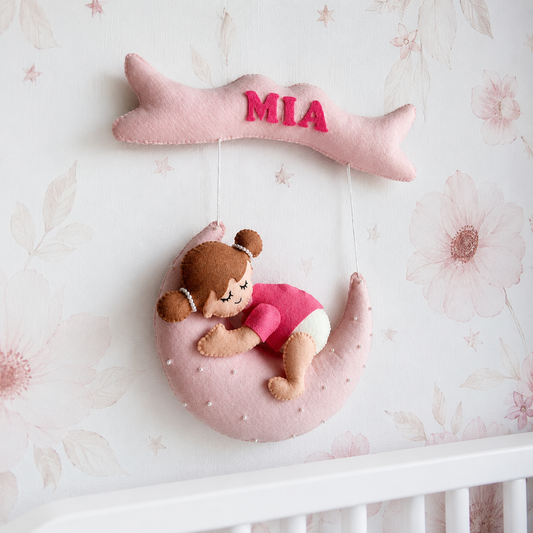 Babble Wrap Crescent Cutie Name Hanging