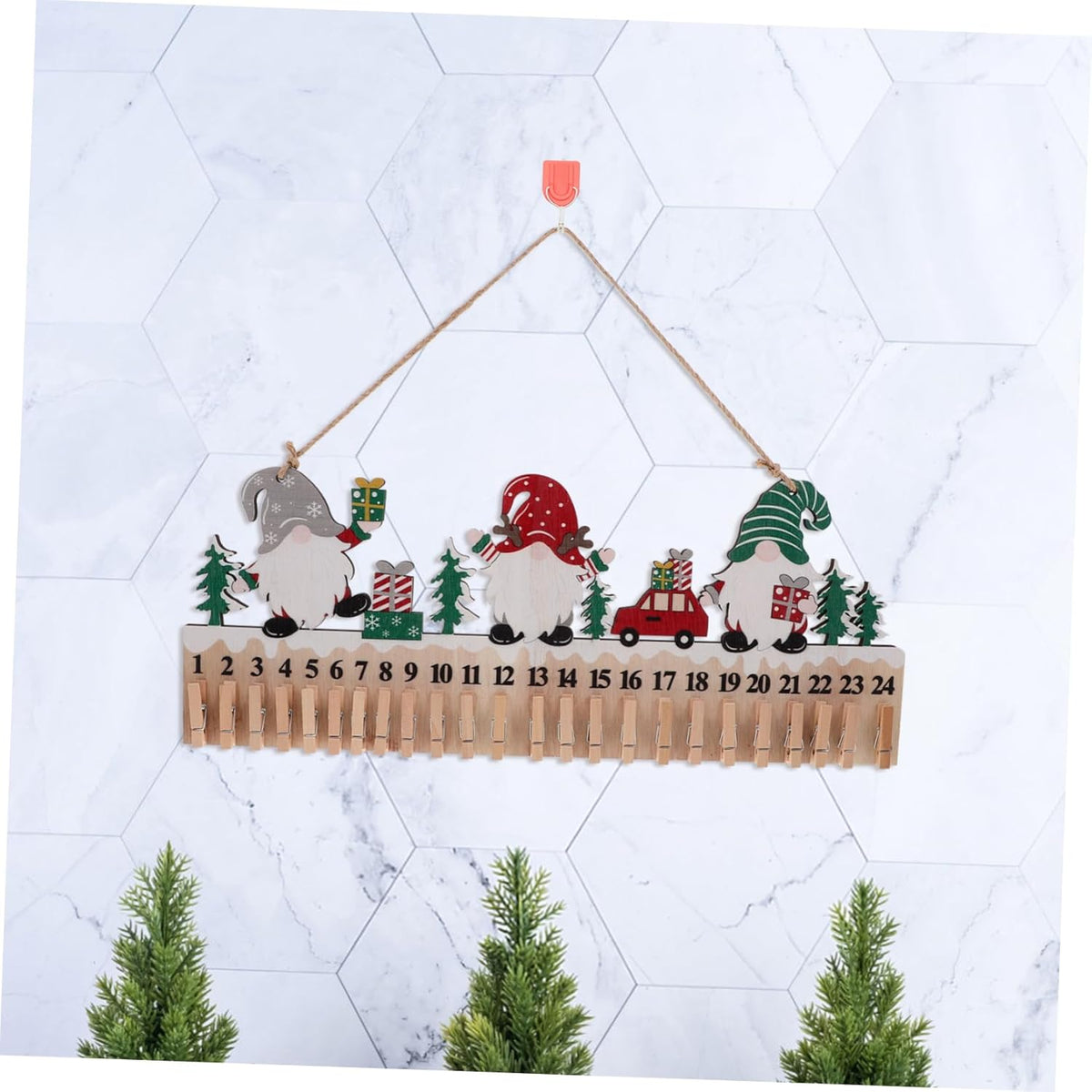 Nordic Gnome Advent Calendar with clips