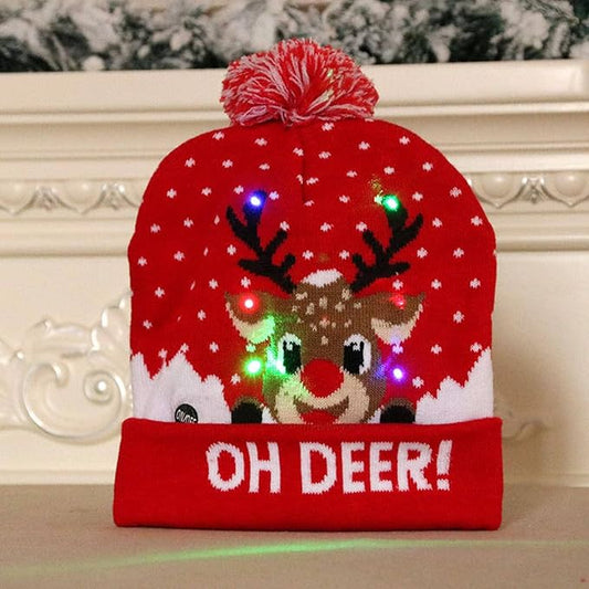 Oh Deer! Knit LED Beanie