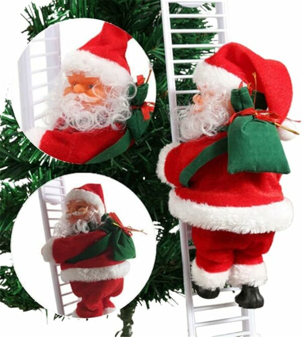 2 Ft Musical Tree Climbing Santa - Snowy Rise