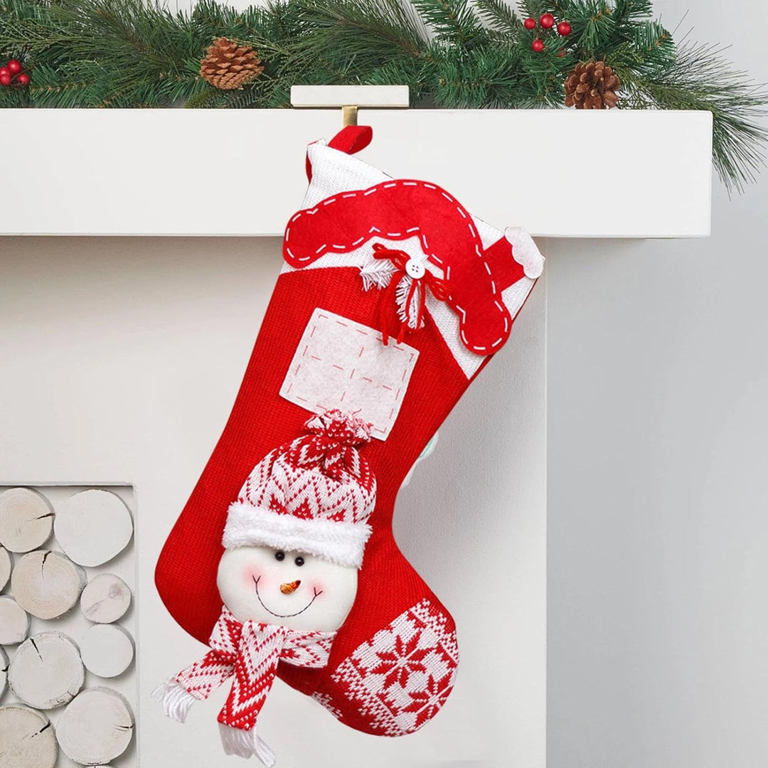 Nordic Knit Stocking - Snowman