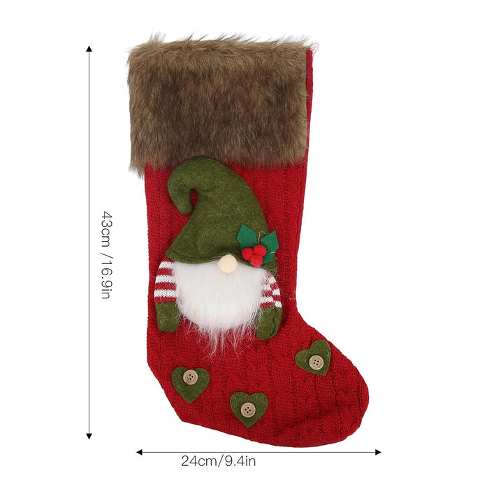 Nordic Gnome Stocking - Berry Red