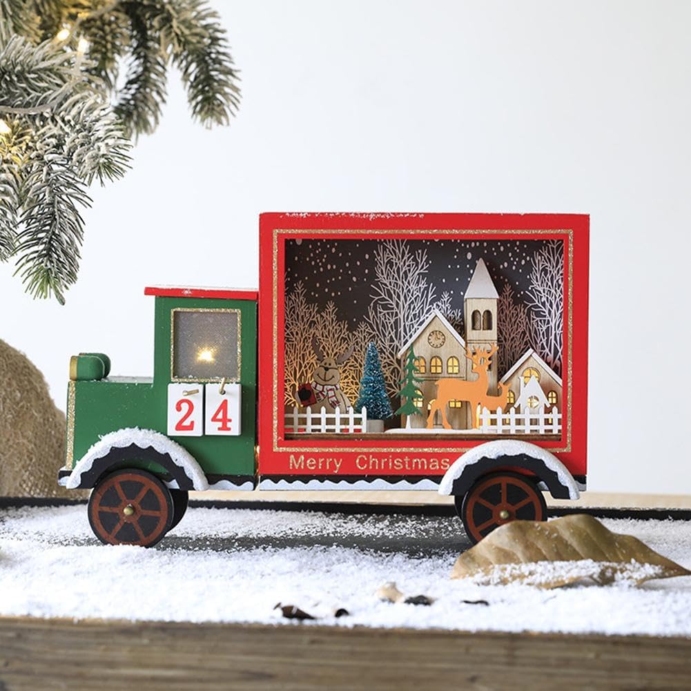 Light-Up Snowy Village Christmas Countdown