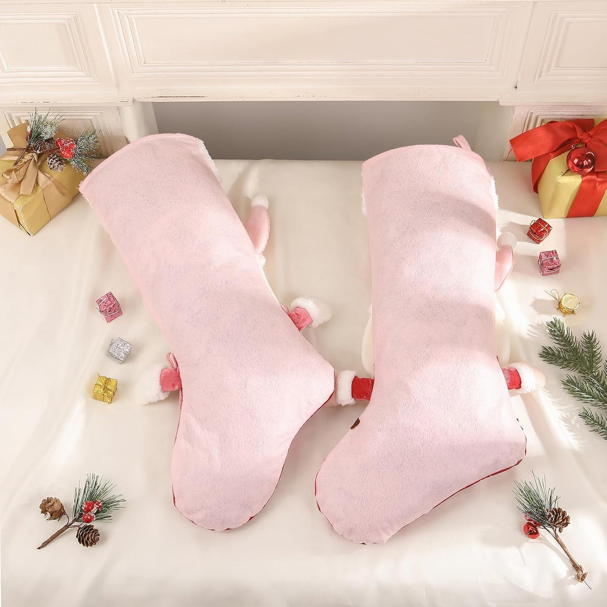 Candy Blush Stocking - Santa
