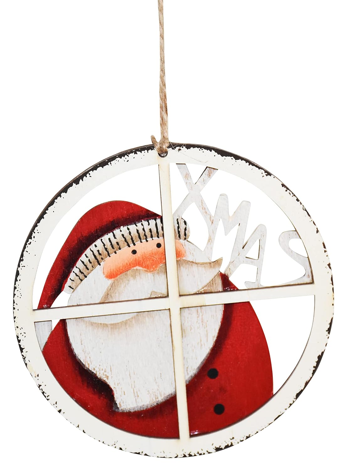 Babble Wrap Peek-a-Boo Ornament- Santa By The Window