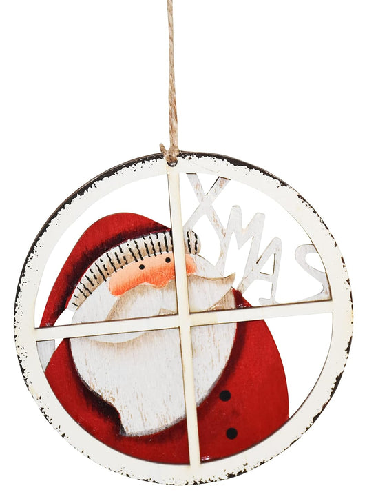 Babble Wrap Peek-a-Boo Ornament- Santa By The Window