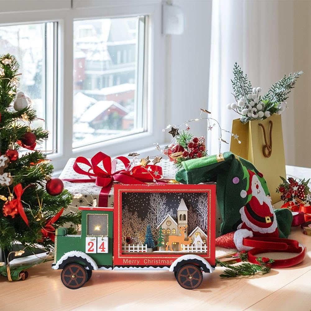 Light-Up Snowy Village Christmas Countdown