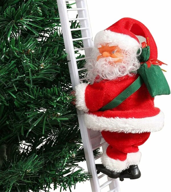 2 Ft Musical Tree Climbing Santa - Snowy Rise