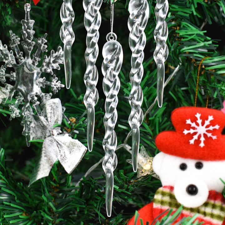 Crystal Icicle Ornaments - Set of 12