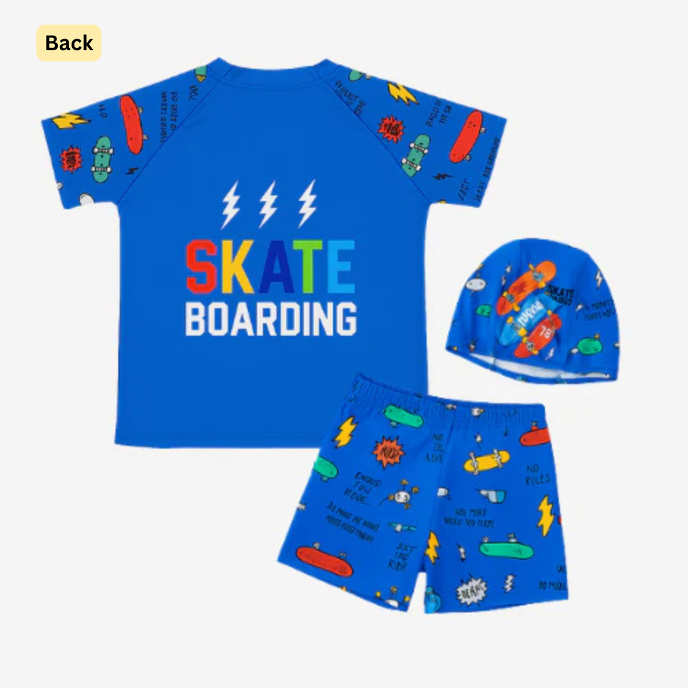 2 psc Urban Skater Splash Swim Set with Cap