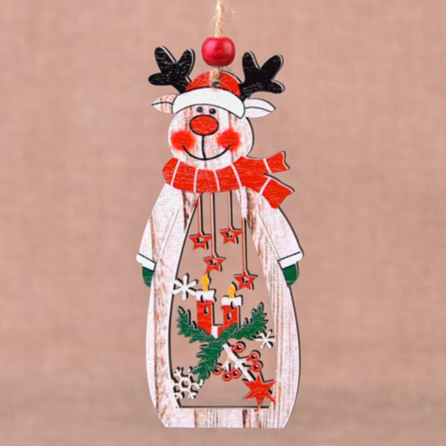 Santa / Snowman / Reindeer Hanging Wooden Charm