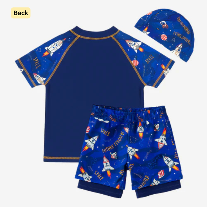 2 pcs Rocket Explorer Swim Set with Cap
