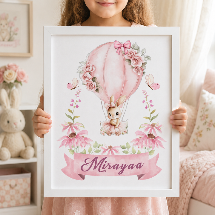 Wall Frame - Blossom Bunny Balloon