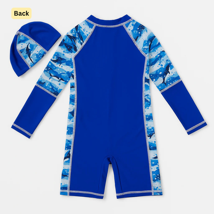 Deep Sea Dive Orca Swim Set with Cap