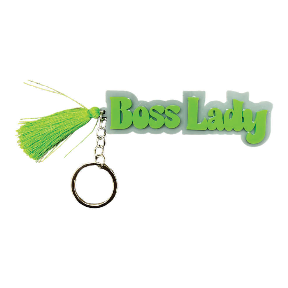 2 Layer Personalized Keychain- Grey Green