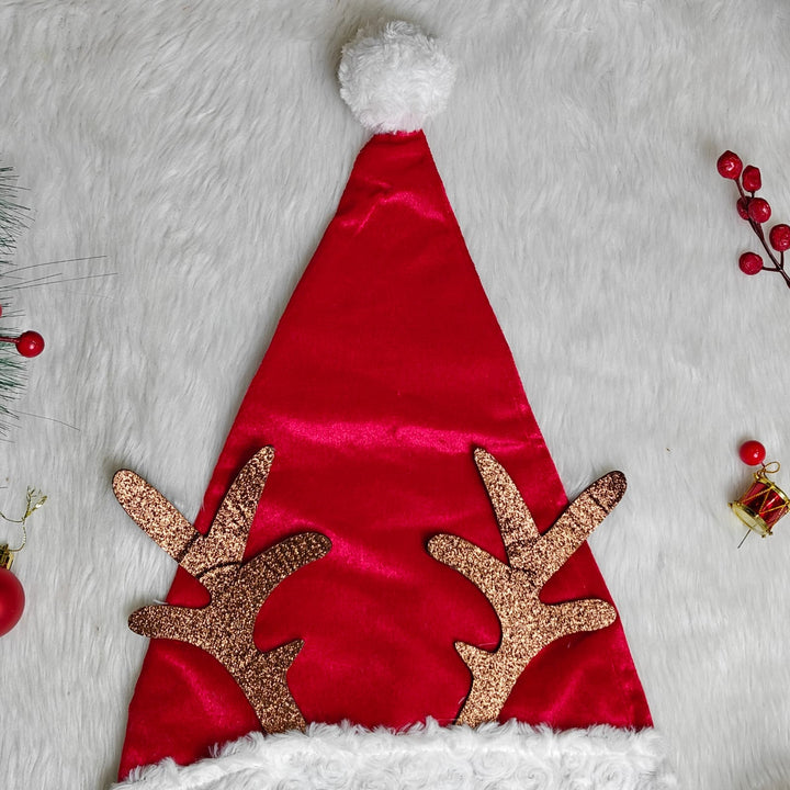 Reindeer Velvet Santa Caps (Adults)