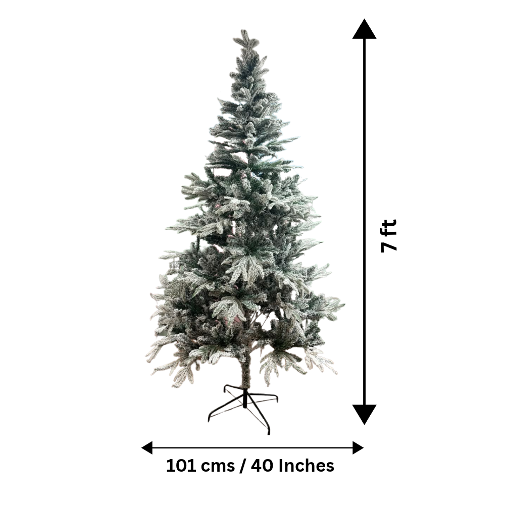 7ft Alpine Frost Snow Flocked Christmas Tree