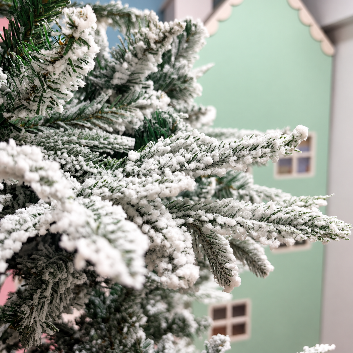 7ft Alpine Frost Snow Flocked Christmas Tree