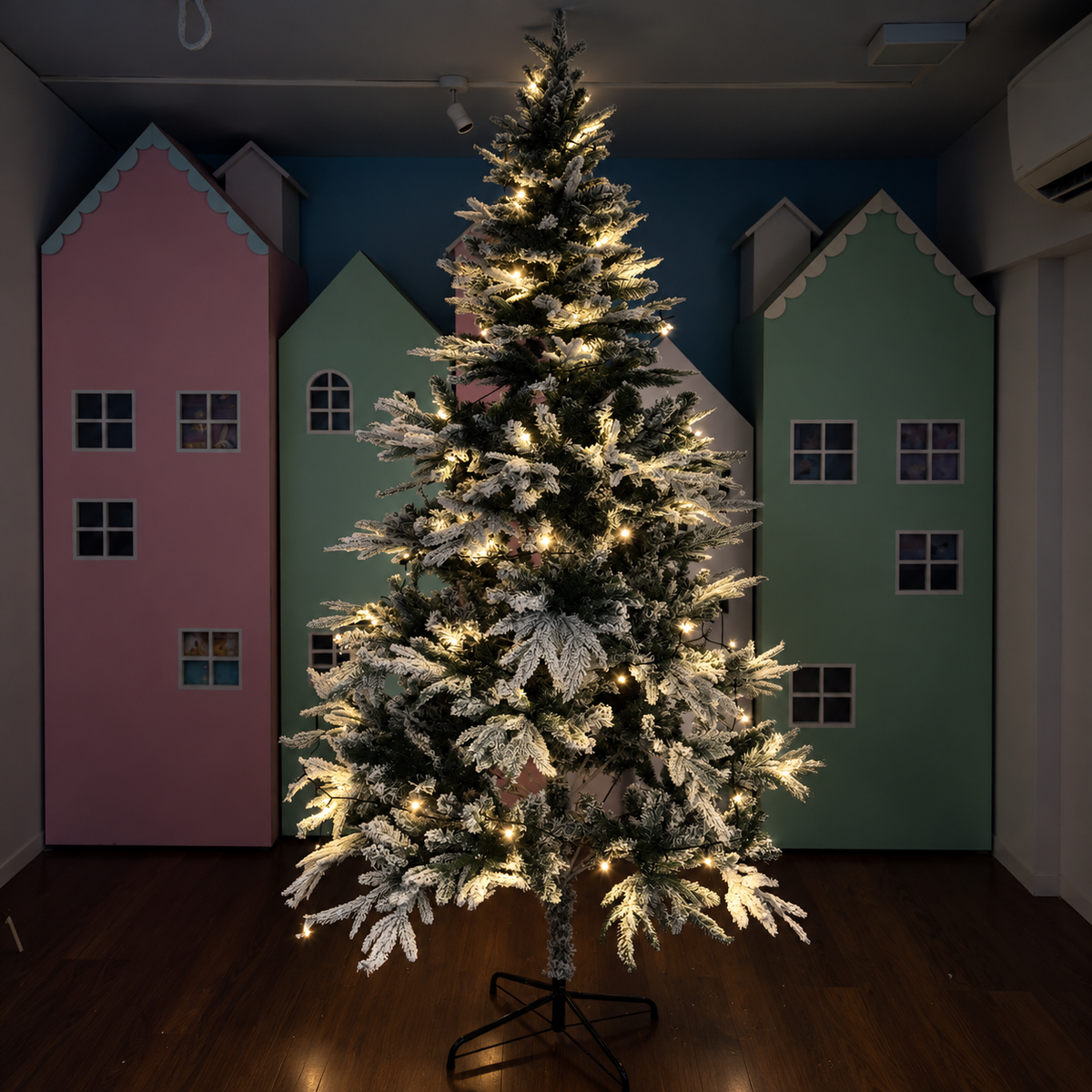 7ft Alpine Frost Snow Flocked Christmas Tree