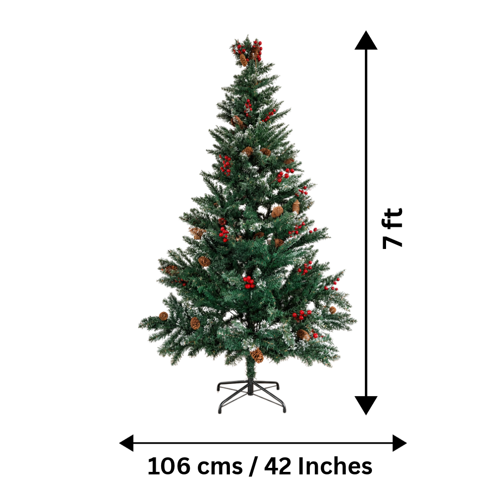7ft Luxe Woodland Berry & Pinecone Christmas Tree