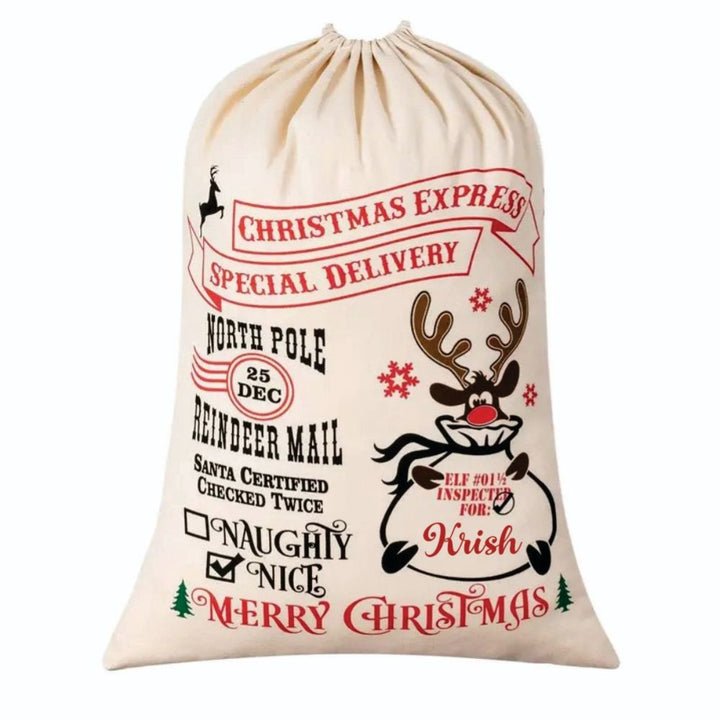 Babble Wrap Christmas Sacks- Reindeer Mail