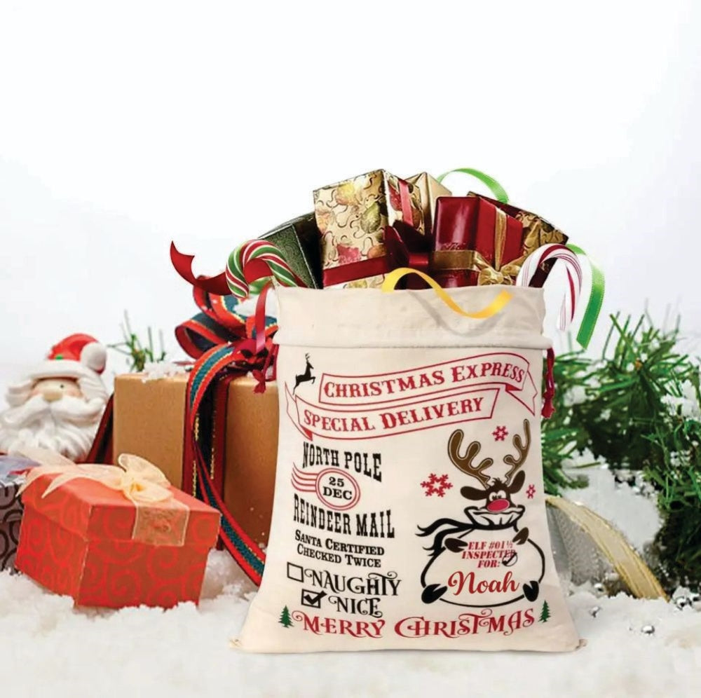 Babble Wrap Christmas Sacks- Reindeer Mail