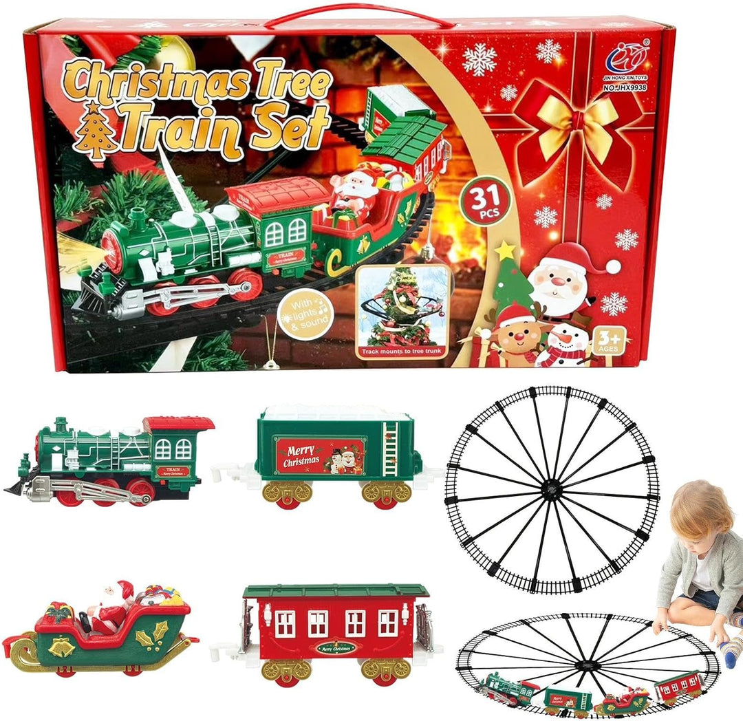 Santa’s Sound & Light train around the tree