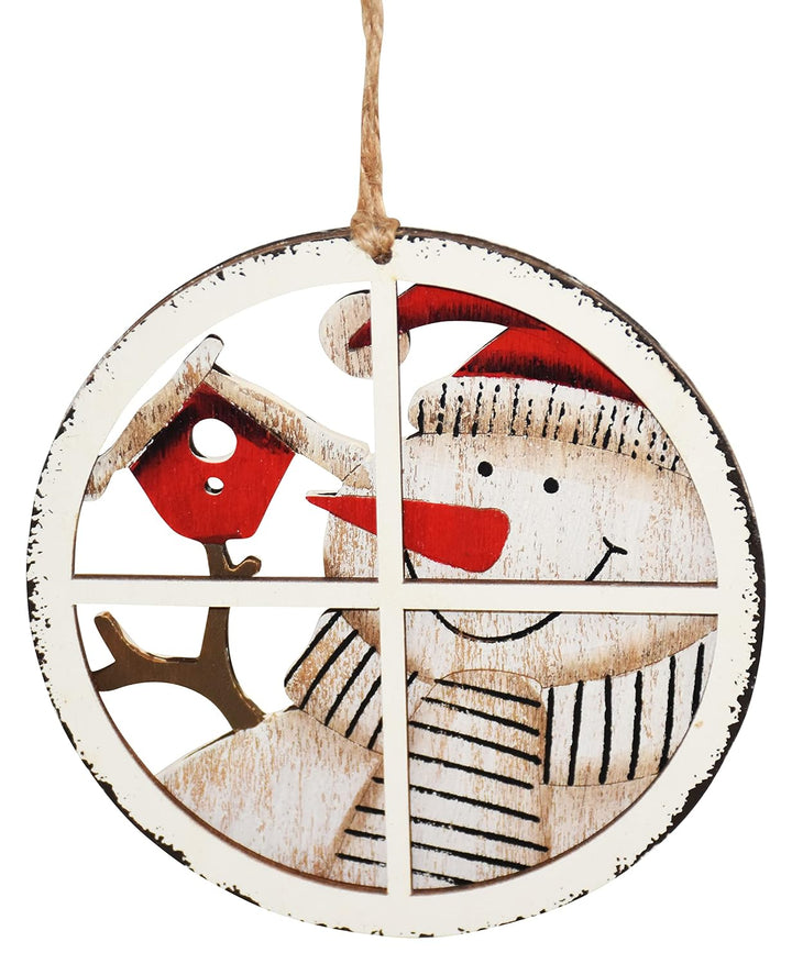 Babble Wrap Peek-a-Boo Ornament- Snowman By The Window