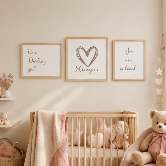 Wall Frame - Darling Love (Set Of 3)