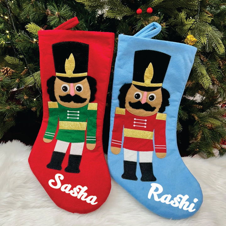 Babble Wrap 17" Nutcracker Large Stocking (Set of Two)