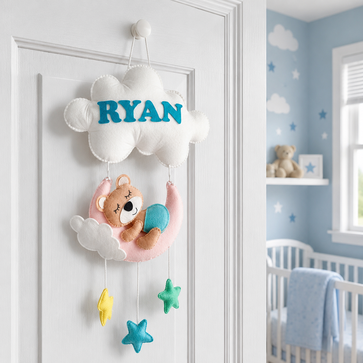 Babble Wrap Starry Snooze Name Hanging
