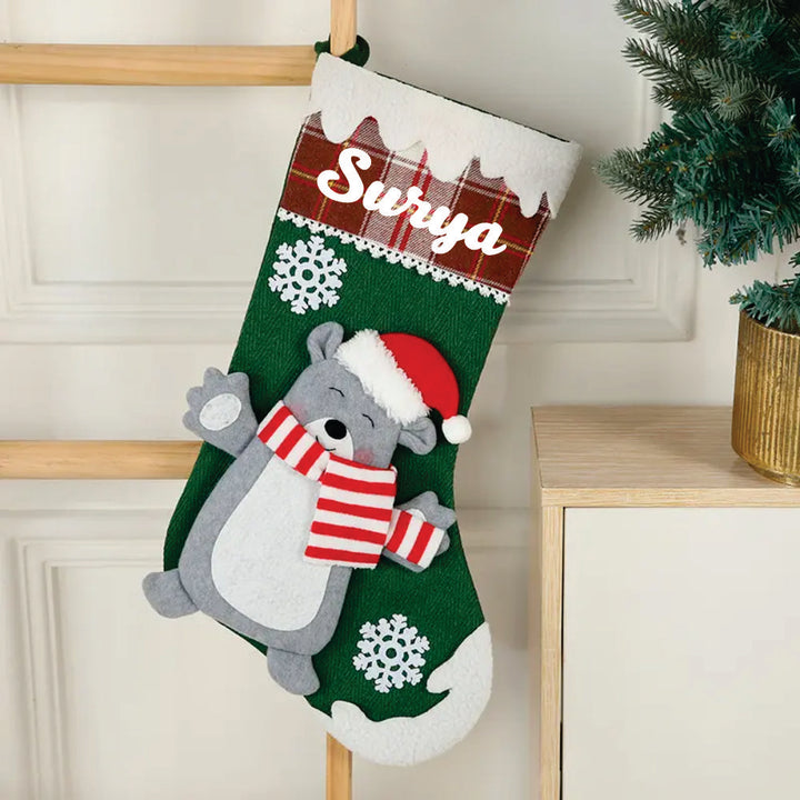 Babble Wrap Snowflake Magic Stocking (Polar Bear)