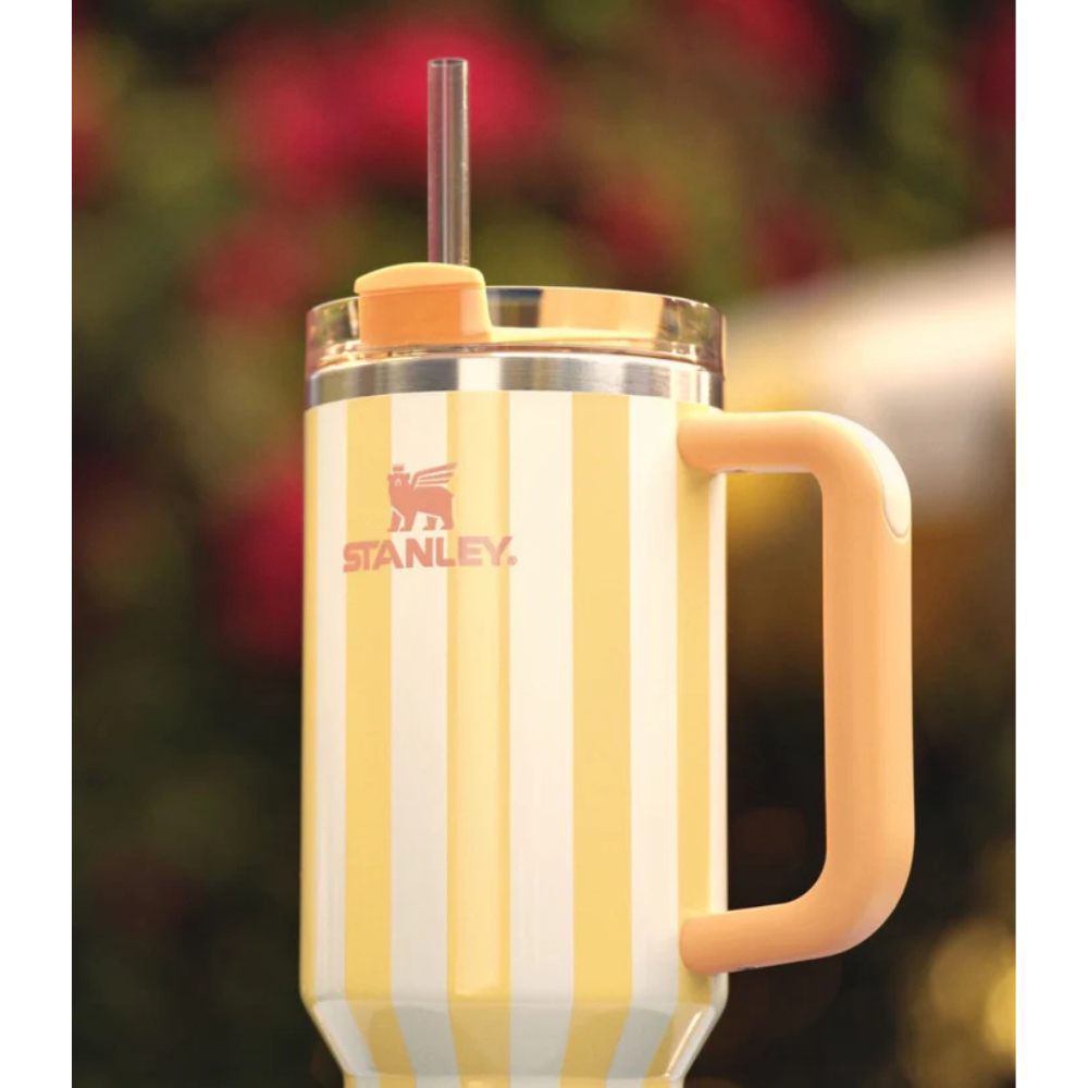 Limited Edition Stanley × Cabana Gloss Quencher - Sunshine Stripes - 40oz
