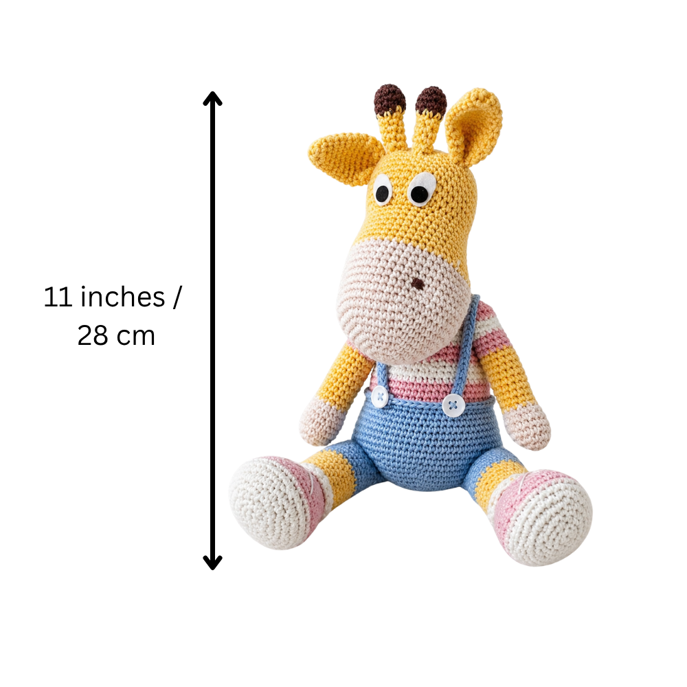 Crochet Toy- Griffin The Giraffe - Pink