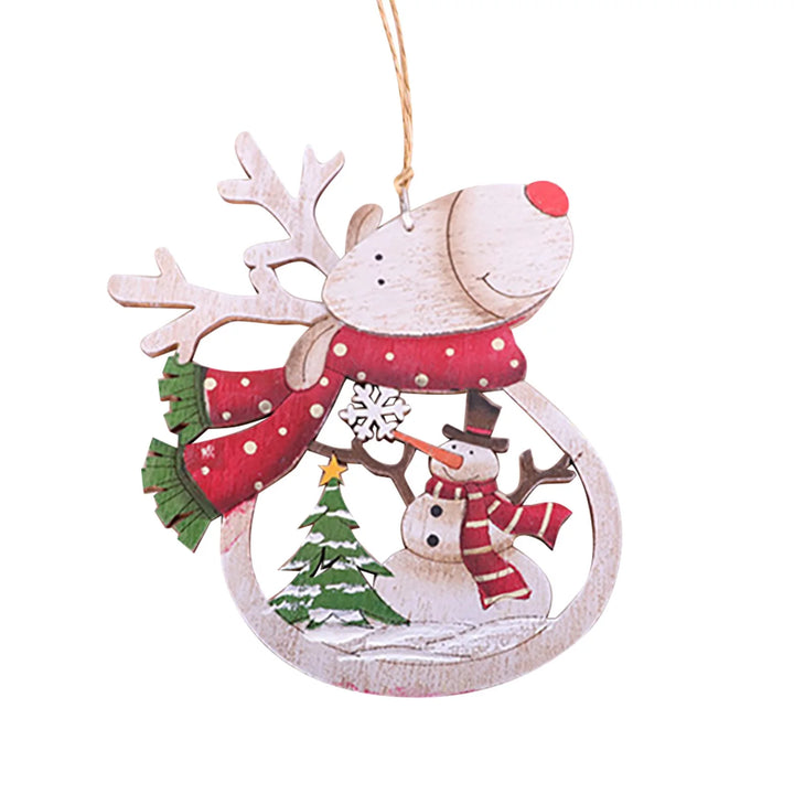 Babble Wrap Rustic Rudolph Ornament - Snowman